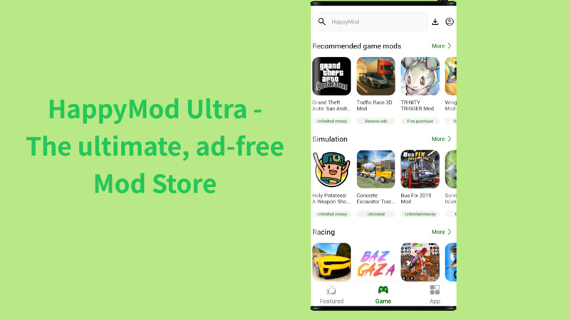HappyMod Ultra recommended game mods