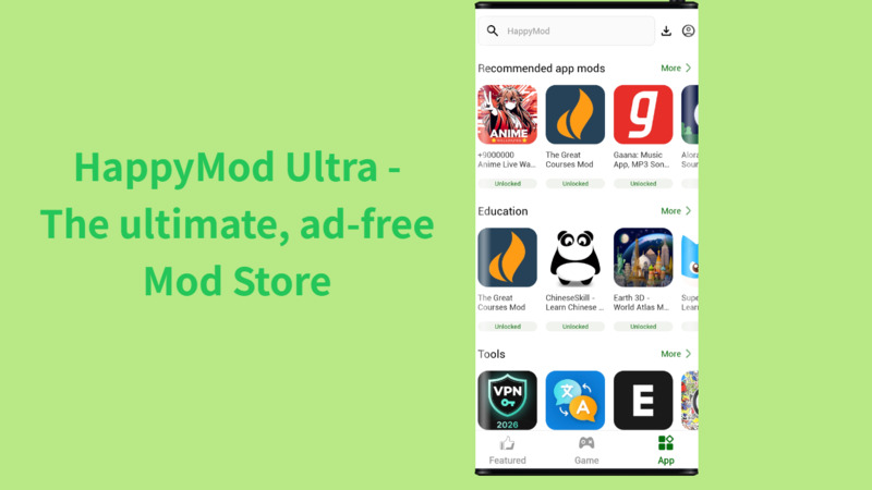 HappyMod Ultra recommended app mods