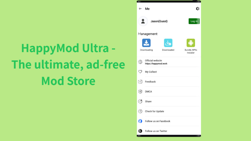 HappyMod Ultra user management screen